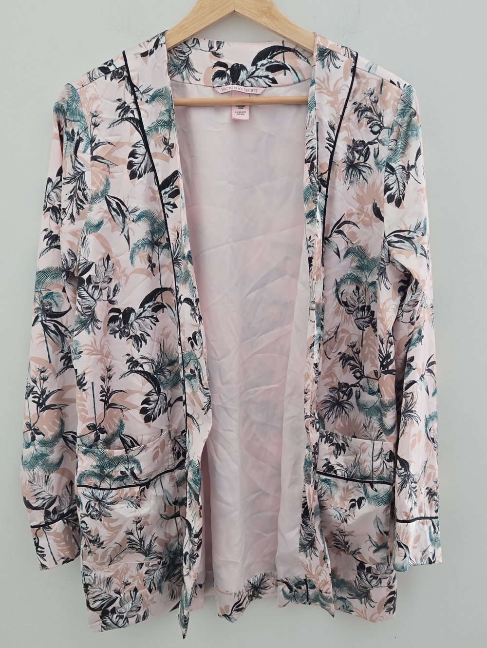 Victoria's Secret Tropical Floral Kimono Duster Robe Pink XS